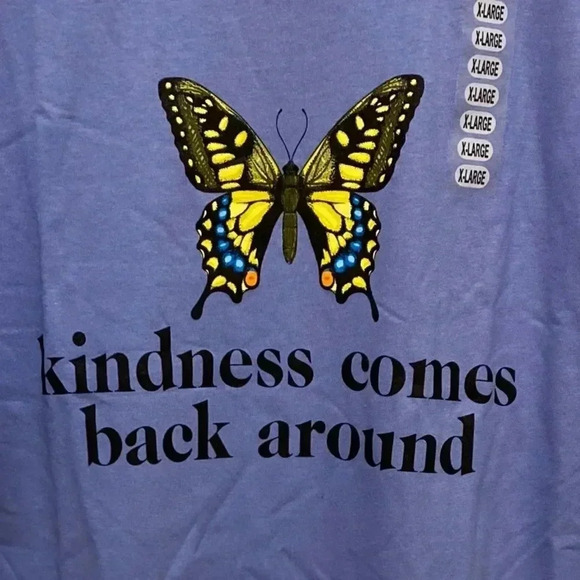 🆕Karma Butterfly Graphic Tee - Purple XL🆕 - Picture 5 of 6